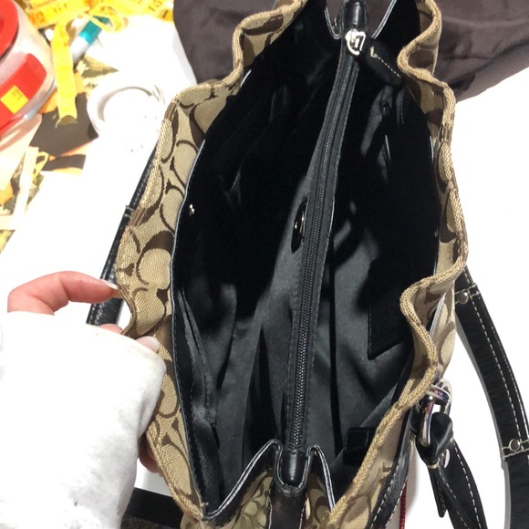 Coach brown monogram C handbag - Picture 9 of 11